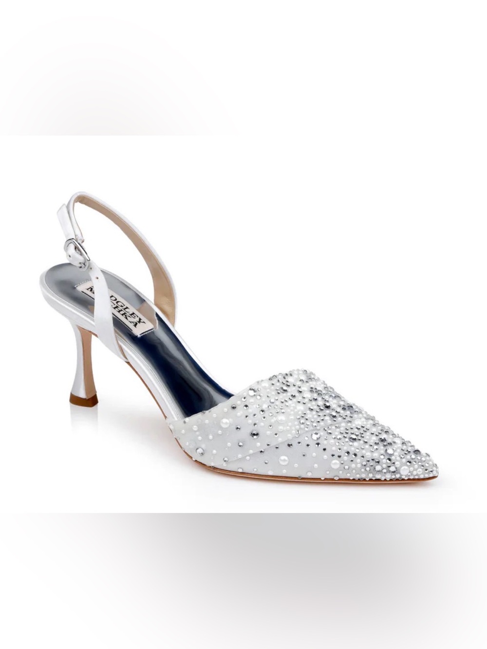 Brenna Rhinestone-Studded 2-Piece Slingbacks